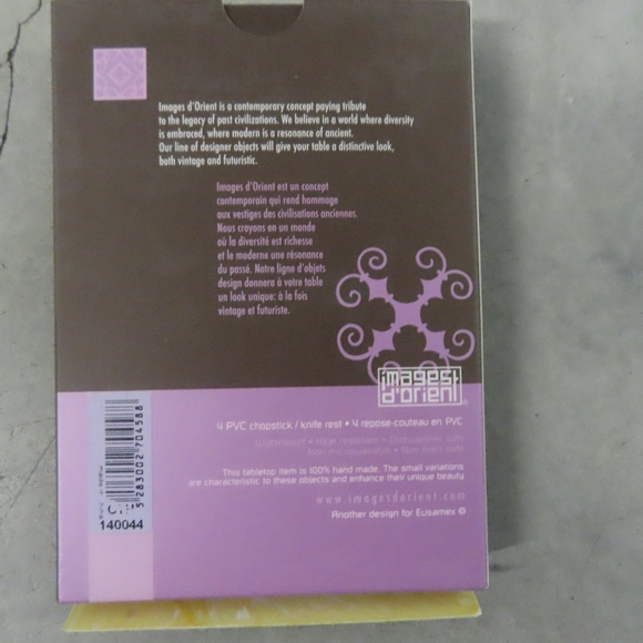 eusamex Images d'Orient chopstick/Knife Rest 4 piece sejjadeh pink #6 - Picture 2 of 2